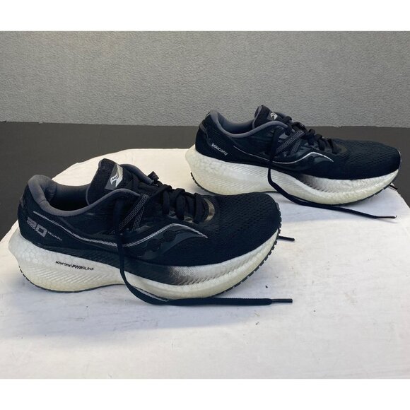 Saucony Triumph 20 Black/White Women's Running Shoes S10759-10,Size 8 - Picture 1 of 15